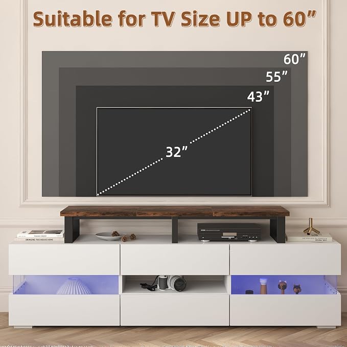 YAOHUOO 45" Large TV Riser for 32-60 inch TV, TV Riser Stand Shelf - Image 4