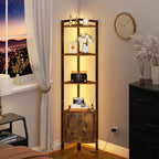 Furnulem Corner Shelf, 5-Tier Corner Cabinet - Image 3