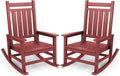 SERWALL Oversized Outdoor Rocking Chair Set of 2, HDPE Rocker by SERWALL