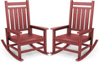 SERWALL Oversized Outdoor Rocking Chair Set of 2, HDPE Rocker by SERWALL