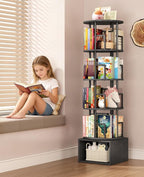 Kalrin 5 Tier Rotating Bookshelf - Image 3