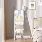 Honest Blanket Ladders for The Living Room, 6-Tier Blanket Holder, Wall-Leaning - Image 7