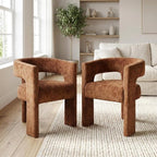 Jofran Gwen Jacquard Upholstered Accent Chair, Modern Luxury Plush Sculptural - Image 9