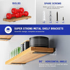 Goovilla Shelf Bracket, Heavy Duty Floating Shelf Brackets 4 inch Long - Image 3