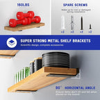 Goovilla Shelf Bracket, Heavy Duty Floating Shelf Brackets 4 inch Long - Image 3