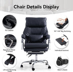 LEAGOO Office Chair with Foot Rest, Swivel Computer Desk Chair PU Leather - Image 6