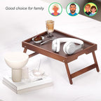 Fibogollo 4 Pack Bamboo Bed Tray Table - Image 5