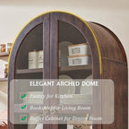 IFGET 71" Tall Arched Kitchen Pantry Cabinet, Wood Kitchens Storage Cabinets - Image 4