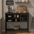 ChooChoo Farmhouse Coffee Bar Cabinet, Buffet Cabinet by ChooChoo