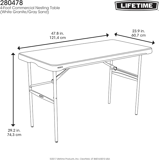 LIFETIME 280478 Commercial Nesting Folding Table - Image 11