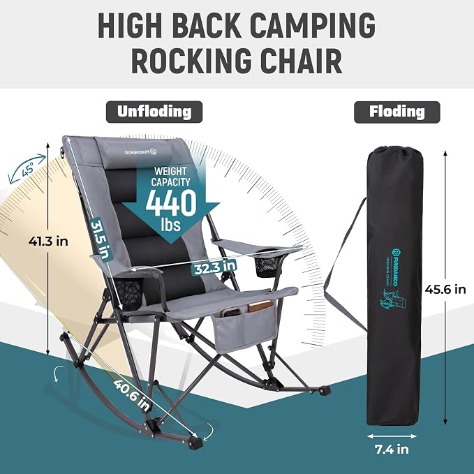 FUNDANGO Oversized Rocking Camping Chair - Image 2
