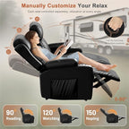 RV Loveseat Recliner Sofa, Massage Wall Hugger Reclining Couch - Image 7