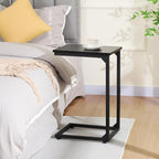 AMHANCIBLE C Shaped Side Table, End Tables Living Room Set of 2, Slide Under - Image 2