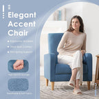 COLAMY Mid-Century Modern Upholstered Accent Chair - Image 3