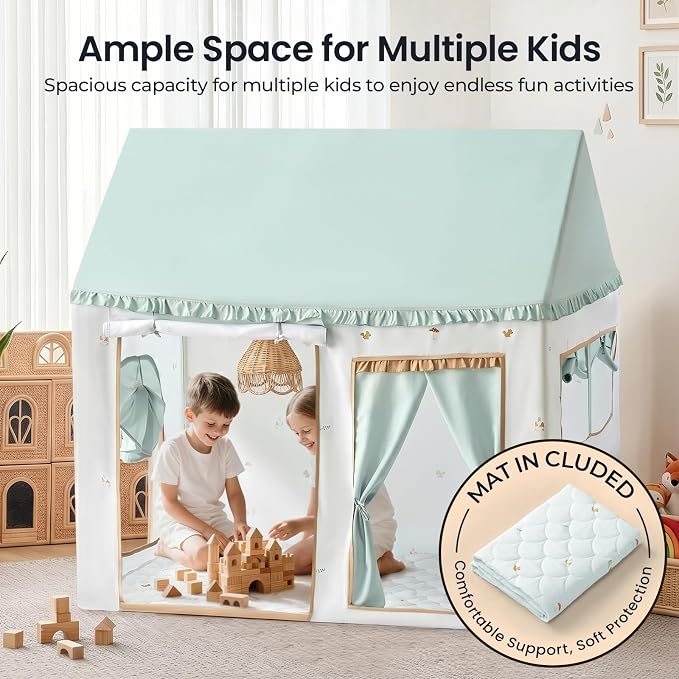 Tiny Land Kids Tent with Printed Mat, Kids Play Tent - Image 3