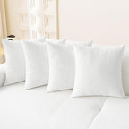 CaliTime Decorative Couch Throw Pillow Covers 18 X 18 Inches True White | Pack by CaliTime