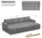 Belffin Modular Sectional Sleeper Sofa Bed - Image 2