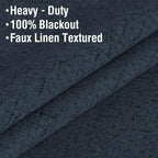 H.VERSAILTEX Linen Blackout Curtains 54 Inches Long 100% Absolutely Blackout - Image 4