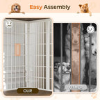 YATINEY Foldable Dog Crate Furniture, Dog Crate - Image 8