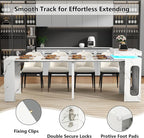 Extendable Dining Table with Charging Station, Convertible Folding Console Table - Image 6