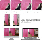 Chyhomenyc Sheer Curtains 63 Inch Length 2 Panels, Hot Pink | Light Filtering - Image 8