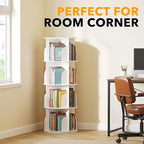 SpaceAid 4 Tier Rotating Bookshelf Tower, Spinning Bookcase Lazy Susan - Image 5