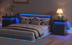ChooChoo LED Nightstand Set of 2, Smart Night Standwith Charging Station and - Image 7