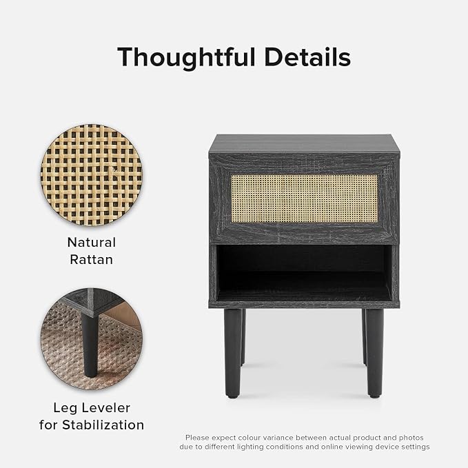 mopio Haylee Rattan Side Table, Small Accent Tables - Image 4