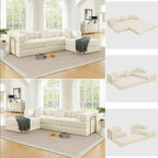 HANXIN 108" Modular Sectional Sofa, Futon Convertible Sofa Bed, Oversized by HANXIN