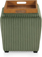 Furniture of America Lennox Modern Chenille 17-inch Square Storage Ottoman - Image 14