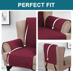 Turquoize 100% Waterproof Wing Chair Cover Wing Armchair Slipcovers Chair Couch - Image 5