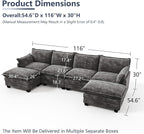 U Shaped Modular Sectional Sofa, Cloud Couch - Image 2