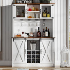 4ever2buy Farmhouse Coffee Bar Cabinet by 4ever2buy