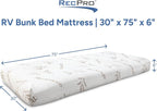 RecPro RV Bunk Bed Mattress Memory Foam Mattress 6" Gel Infused w/Bamboo - Image 3