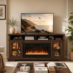 70" Fireplace TV Stand, Modern Entertainment Center - Image 3