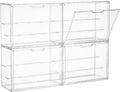 Vtopmart 4 Pack Acrylic Display Case, Stackable Figure Display Case by Vtopmart