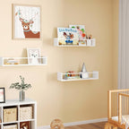 Fixwal Floating Bookshelves for Wall, 16.5 Inch Wood Nursery Book Shelves Set - Image 4