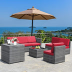Tangkula 8 Pieces Wicker Patio Furniture Set - Image 4