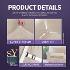 ZNSAYOTX Luxury Velvet Sofa Cover 3 Piece Stretch Loveseat Covers - Image 4