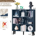 LEYAOYAO 8 Cube Bookshelf, 3 Tier Bookcase - Image 2