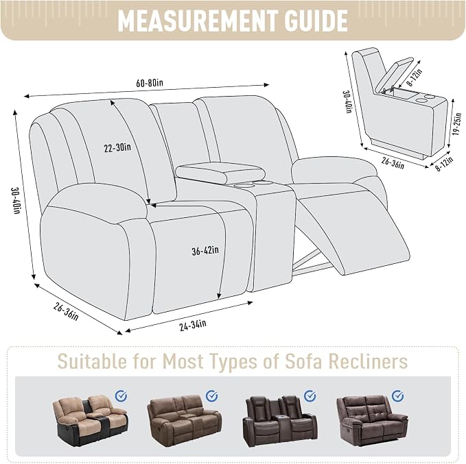TAOCOCO Loveseat Recliner Cover - Image 6