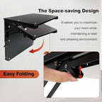 Folding Shelf Wall Mounted for Small Space, Home Office Floating Fold Down Desk - Image 6