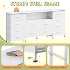 WLIVE White Dresser for Bedroom, Dresser TV Stand for 65, 75 inch TV - Image 8