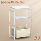 MISSLO Toddler Nightstand with Storage Basket Kids Night Stand with Large - Image 7