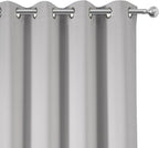 Blackout Curtains 52 x 84 inch/Light Grey Curtains Set of 2 Panels/Thermal - Image 7