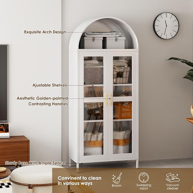 VEXPOR 73" Tall Arched Display Cabinet - Image 5