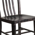 Flash Furniture Gael Commercial Grade 2 Pack Black-Antique Gold Metal - Image 8