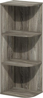 Furinno PASIR Book Shelf, 3-Tier Corner Bookshelf by Furinno-FitsYourSpaceFitsYourBudget