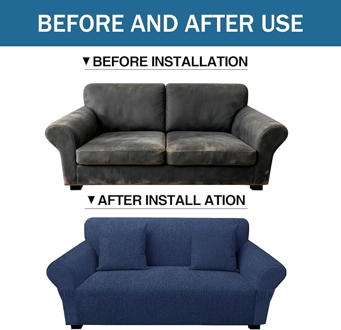 Loveseat Slipcover with 2 Pillow Cover - Image 8