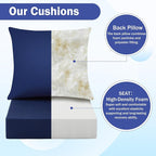 IASEAHK Outdoor Seat Cushion Set, Waterproof & Fade Resistant Patio Chair - Image 4